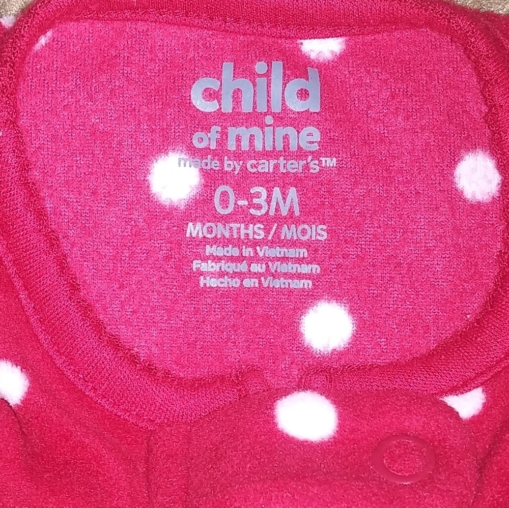 Carter's Jumpsuit Pijama Zip Baby Size 0-3 Months - Picture 4 of 5